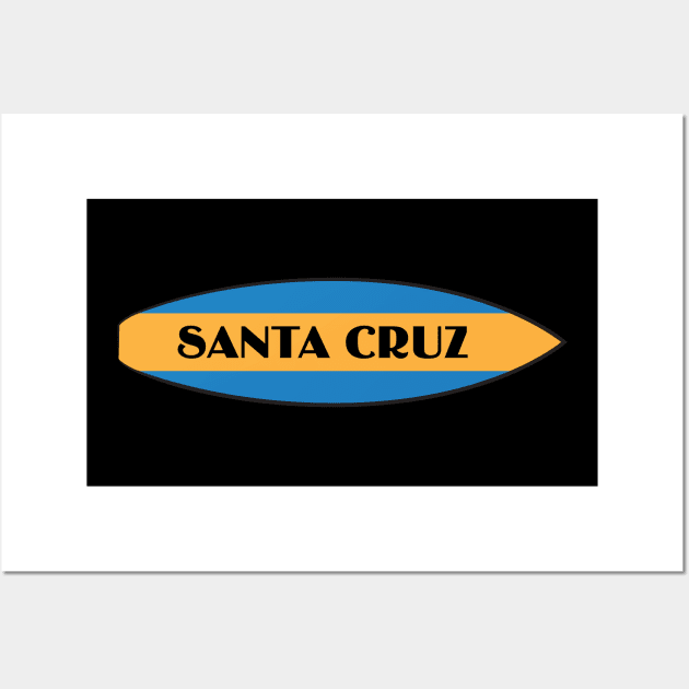 Santa Cruz California CA Surf Board Wall Art by PauHanaDesign